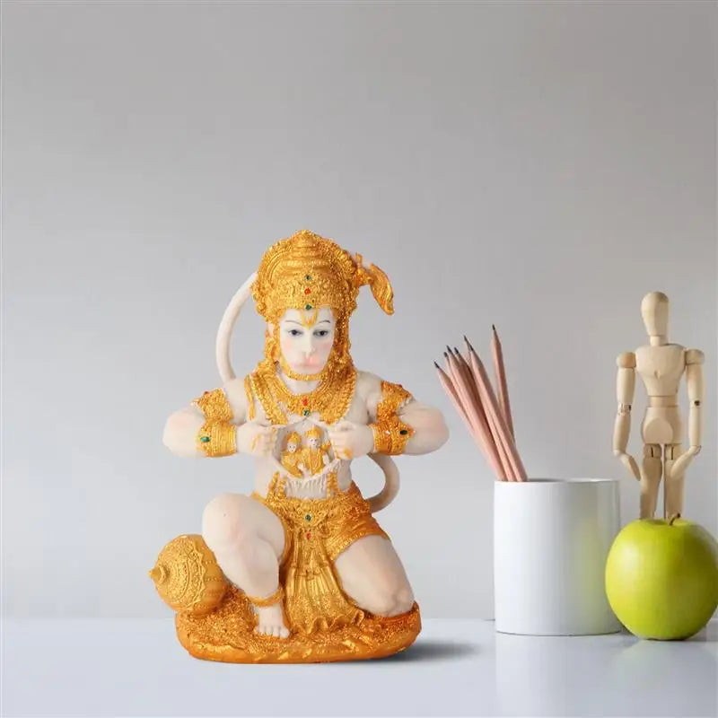 Avtoit | 1 Piece Hanuman Buddha Monkey God Figurine Southeast Asian Style Home Sculpture Lord Hanuman Statue Buddha Figur Ornament