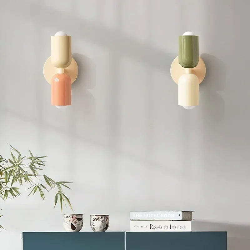 Avtoit | Nordic LED Wall Lamp Modern Minimalist Cream Double Head Lights For Living Room Bedroom Besides Study Indoor Decoration Fixture