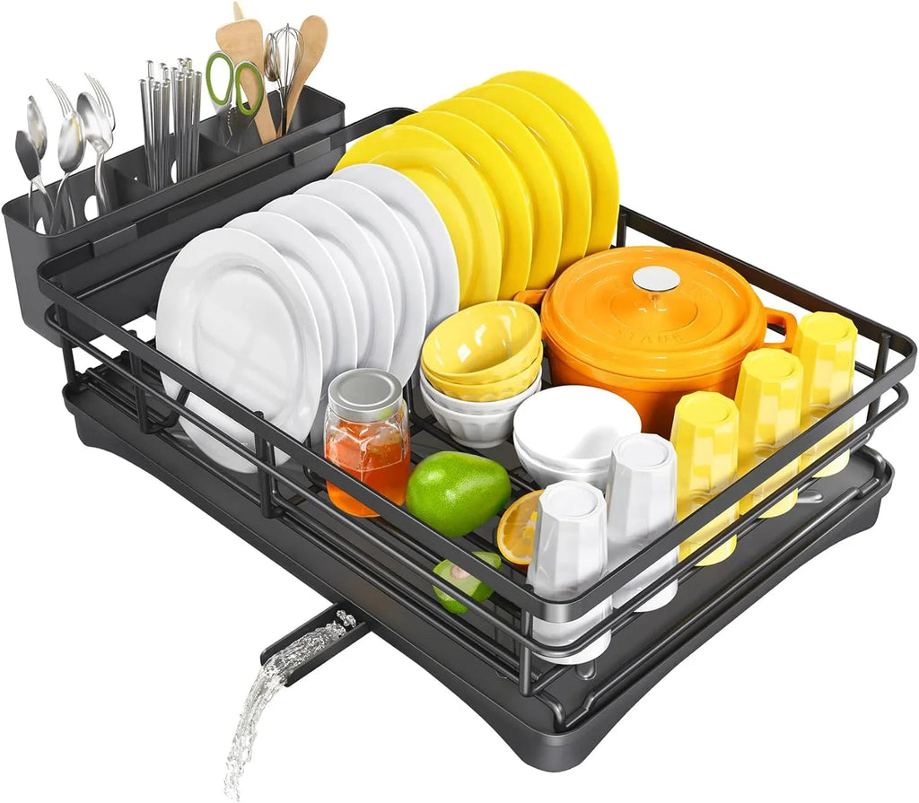 Avtoit | Dish Drying Rack with Drainboard & Large Cutlery Holder – Nova