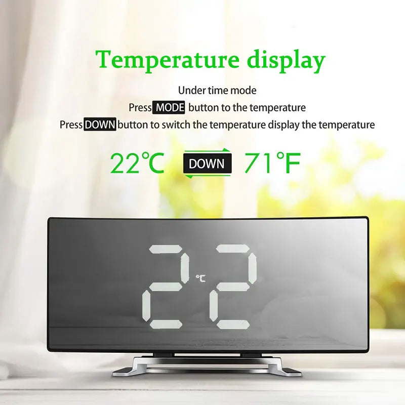 Avtoit | Curved Screen Digital Alarm Clock