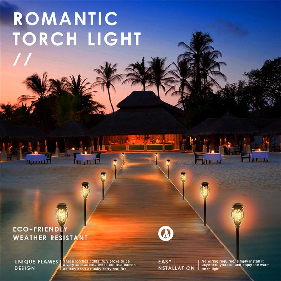 Avtoit | Outdoor LED Solar Artificial Flame Lamp