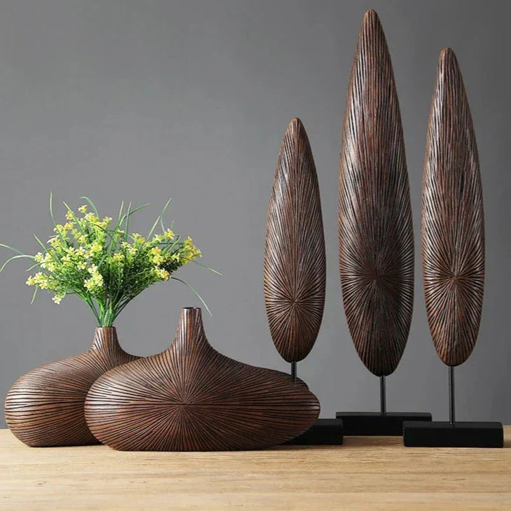 Avtoit | ClayAura Sahara Sculptured Vase | Handmade | Modern Decor for Home | Elegant Design