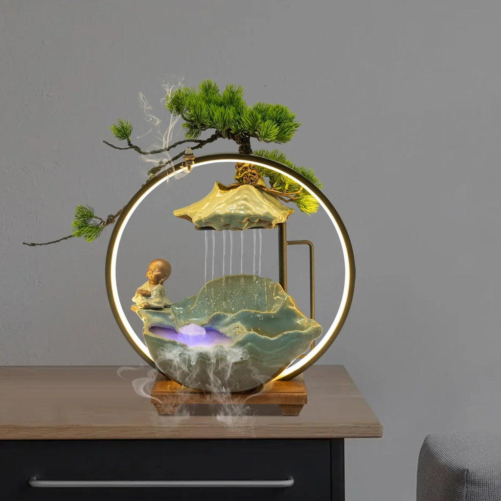 Avtoit | Waterfall Fortune LED Incense Burner Zen Decor