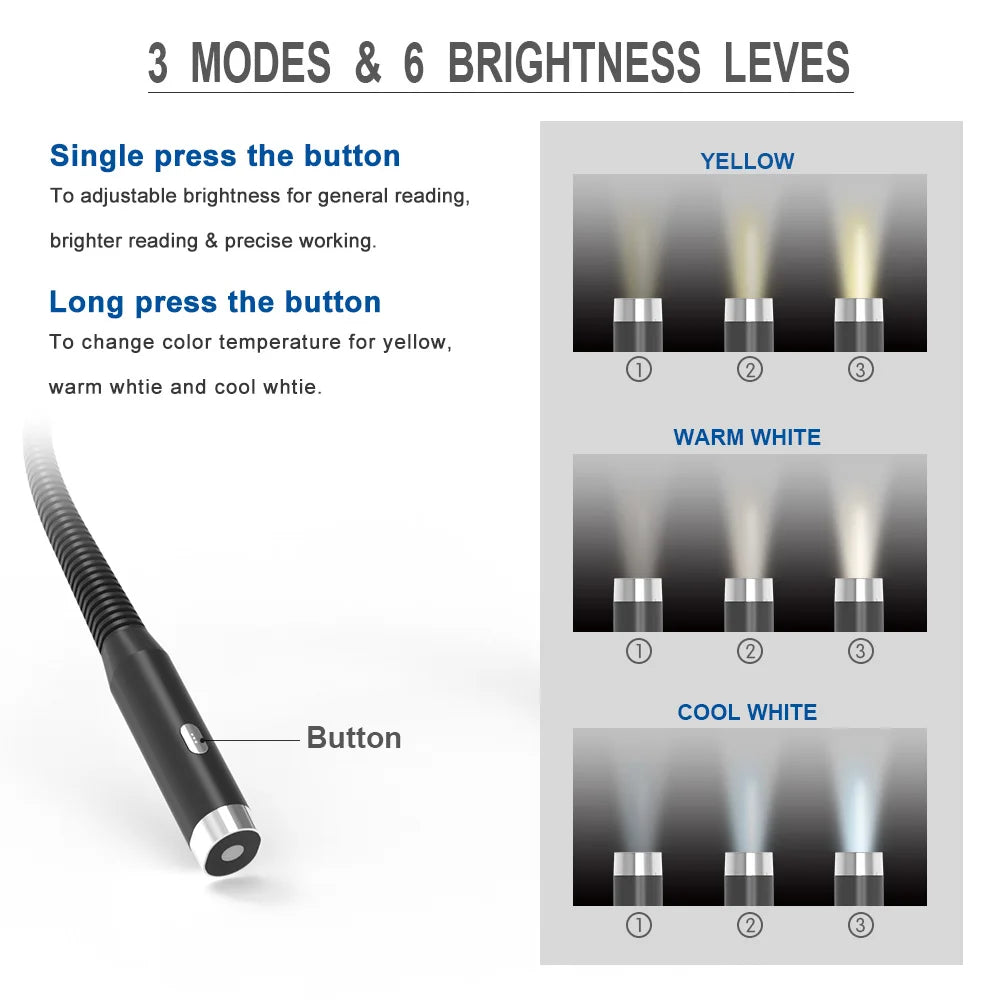 Avtoit | LED rechargeable neck lamp with 3 modes