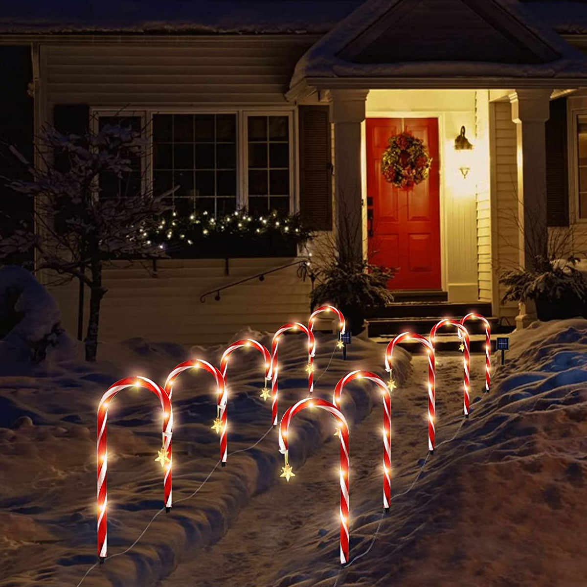 Avtoit | Candy Cane Lane LED Solar Lamp