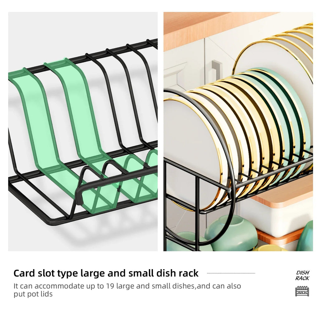 Avtoit | 2-Tier Dish Drying Rack with Drainboard & Cutlery Holder – Aria