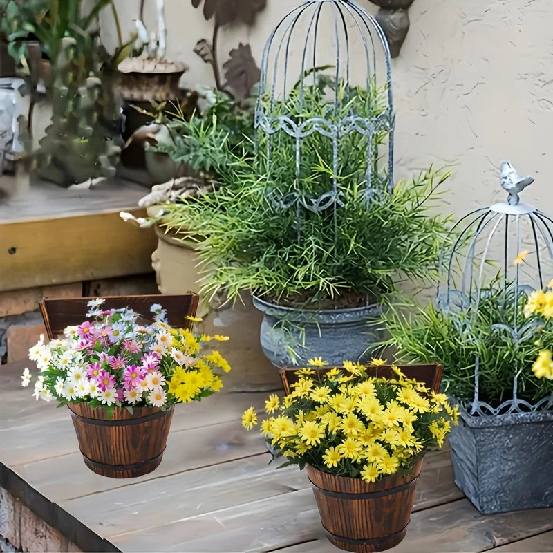 Avtoit | Wooden Bucket Planter in Barrel Design for Garden and Terrace – Decorative Flower Pots made of Wood