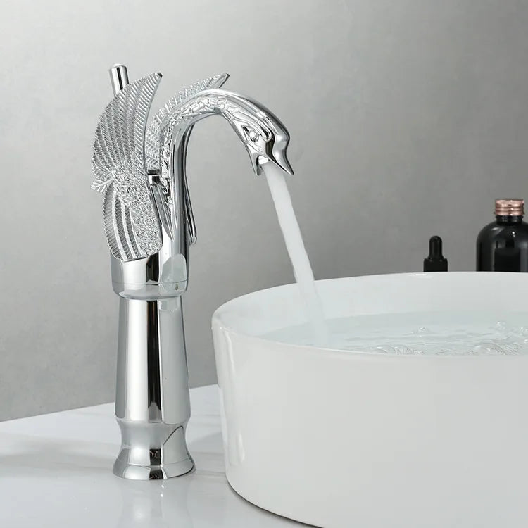 Avtoit | Swan Single Handle Golden Basin Faucet