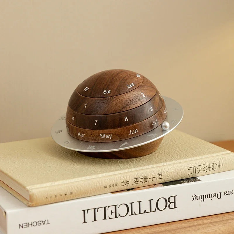 Avtoit | Cosmic Cycle Minimalist Rotating Wooden Calendar