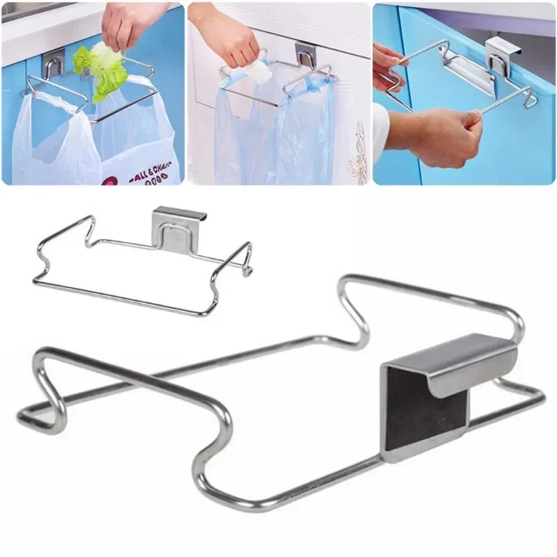 Avtoit | ClipBin Waste Holder | Stainless Steel Clip for Garbage Bags | No Drilling | For Kitchen & Bathroom