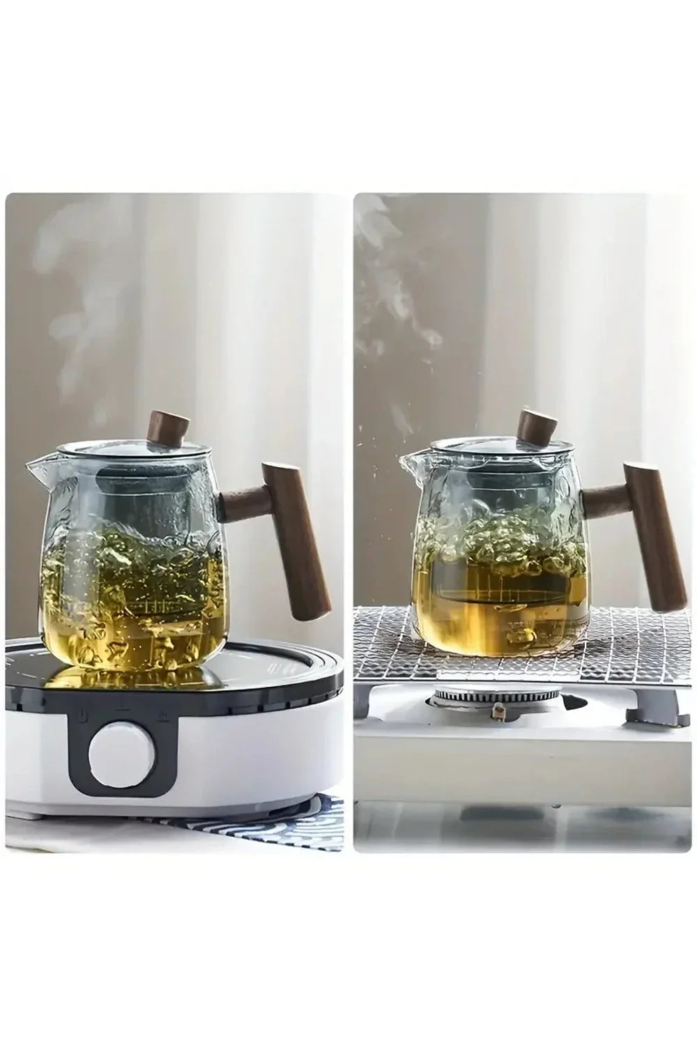 Avtoit | Wood Handle Glass Teapot