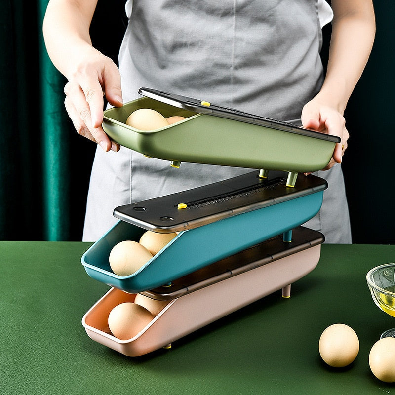 Avtoit | Automatic Stackable Refrigerator Egg Storage Box