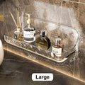 Avtoit | Transvia Wall Shelf | Transparent & Adhesive | Residue-Free | For Bathroom, Kitchen & More