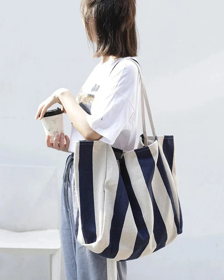 Avtoit | Striped linen tote bag