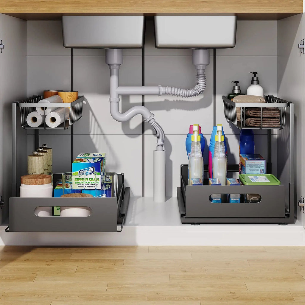 Avtoit | 2-Tier Under Sink Sliding Cabinet Organiser – Arlo