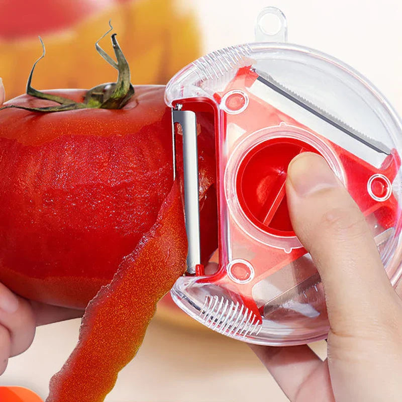 Avtoit | Peelvanta 3-in-1 Peeler | Stainless Steel Blades | Julienne & Serrated | Dishwasher Safe