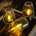 Avtoit | LumaGlow Solar Candles | Stainless Steel & Wireless | Warm White Light for Garden & Terrace