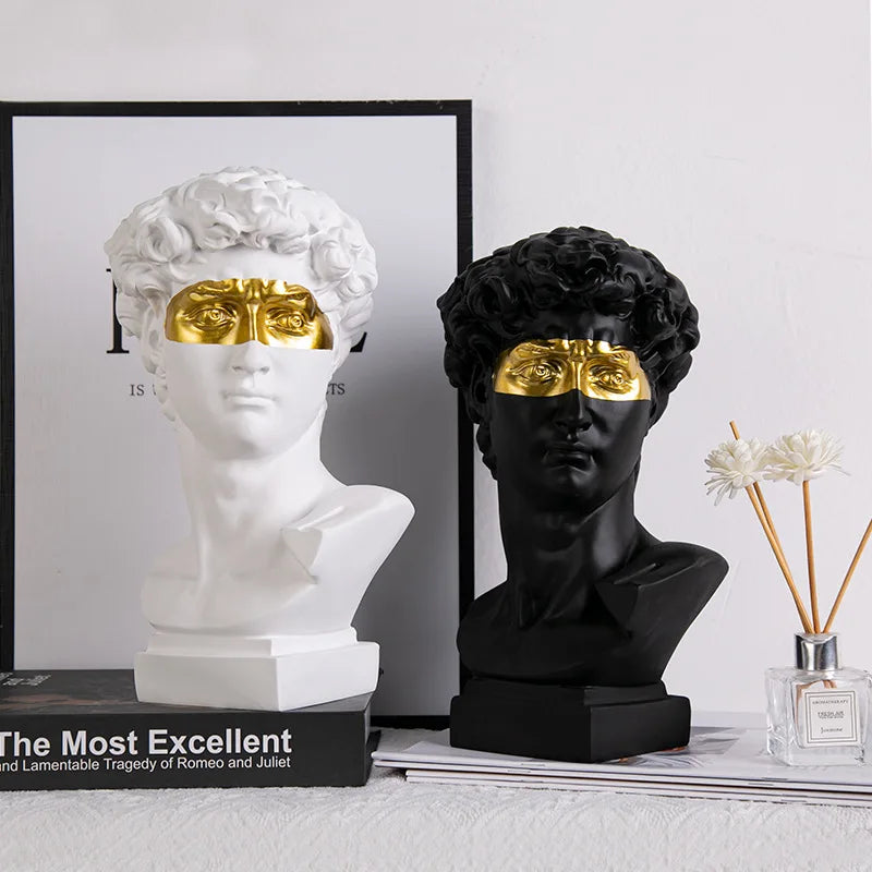 Avtoit | European Home Decor David Head Resin Statues Statues Home Decor Modern Abstract Art Bust Sculpture Art Sketch Practice