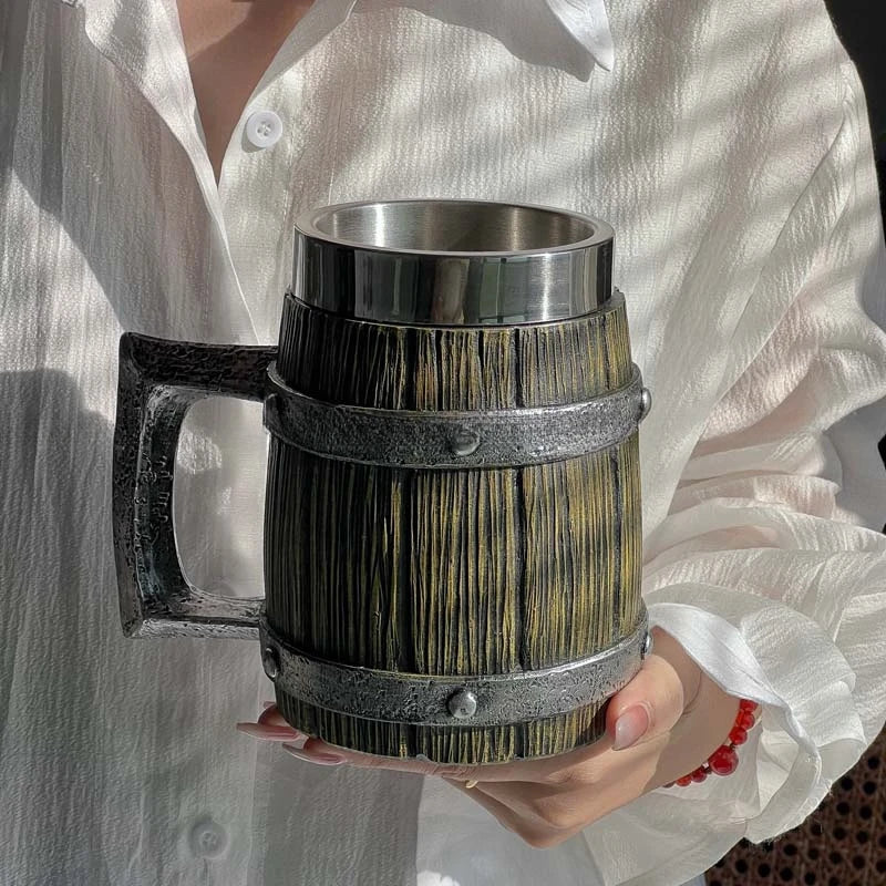 Avtoit | 3D Viking-Style Wooden Mug