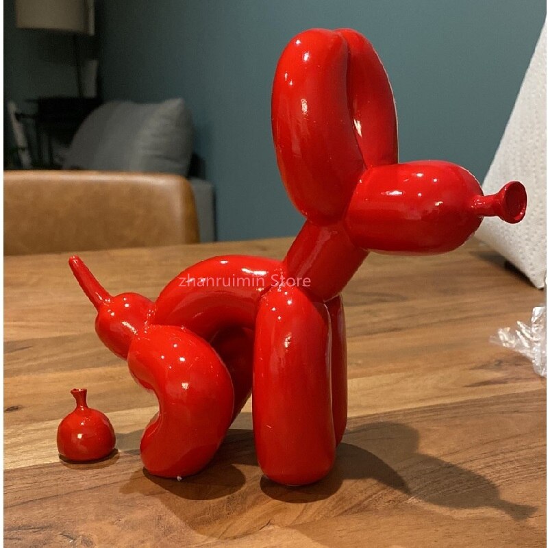 Avtoit | Balloon Dog Sculpture, Balloon Art Statue, Mini Collectible Figurine, Home Decoration, Resin Figure, Desk Accessories, Room Decoration
