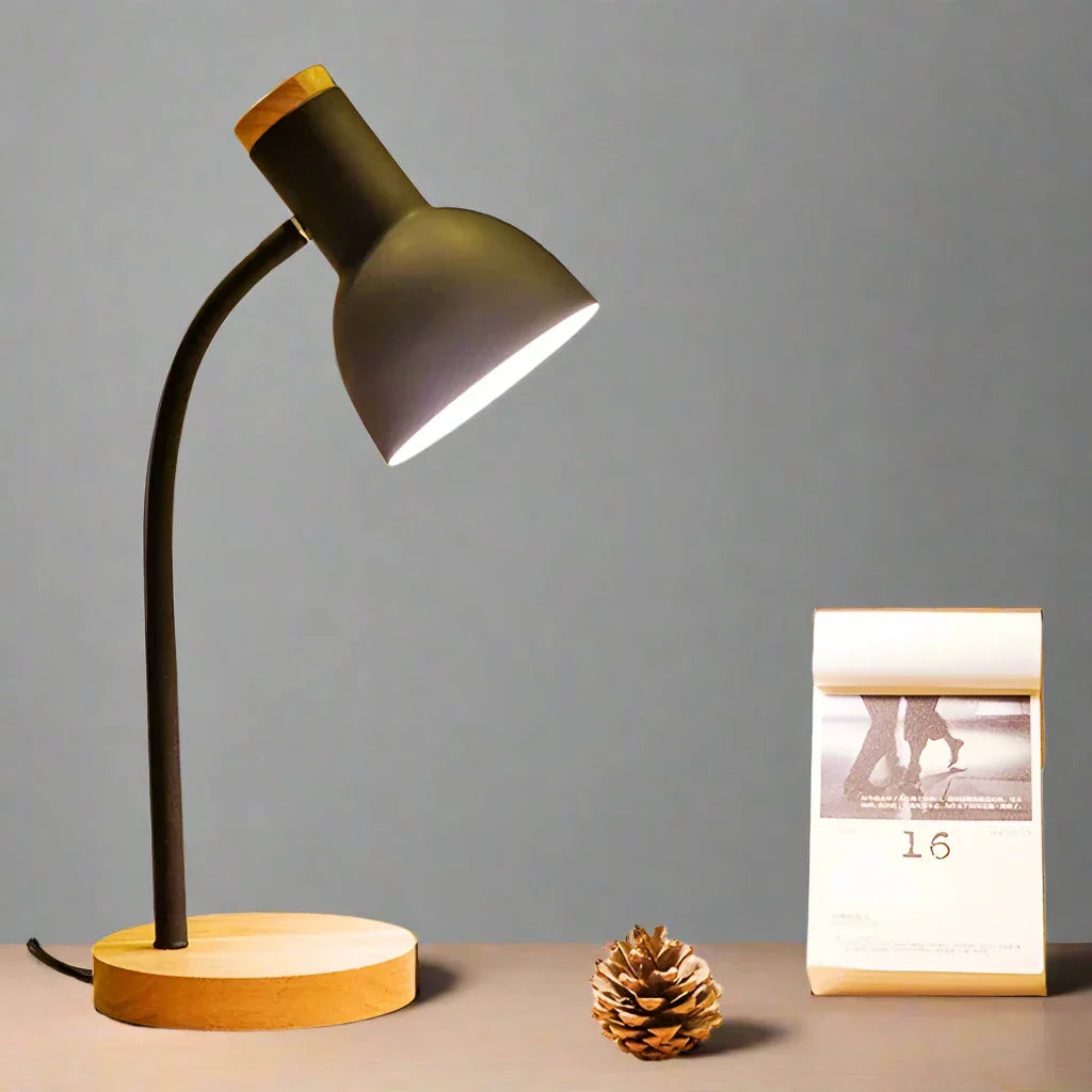 Avtoit | Autumn and Winter Lighting | Nordic Creative Wood Art Iron LED Desk Lamp - Moxie