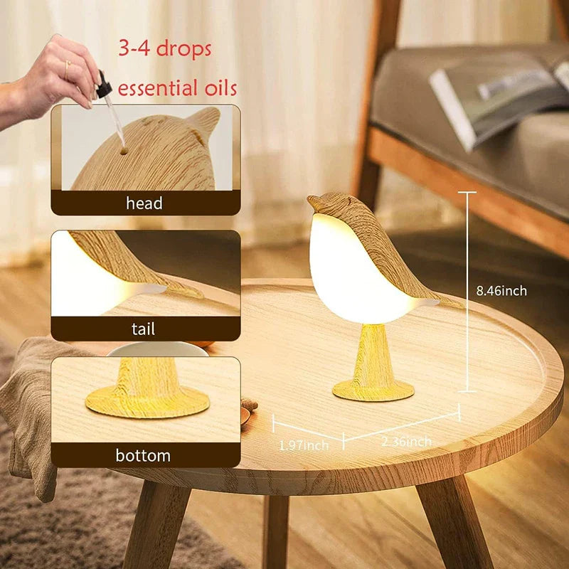 Avtoit | Wooden Bird LED Touch-Switch Night Lamp