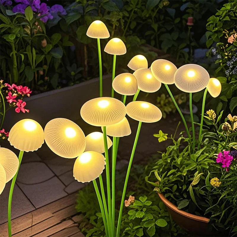 Avtoit | MushGlow Solar Garden Lights | Jellyfish & Mushroom Design | Solar Powered & Weatherproof