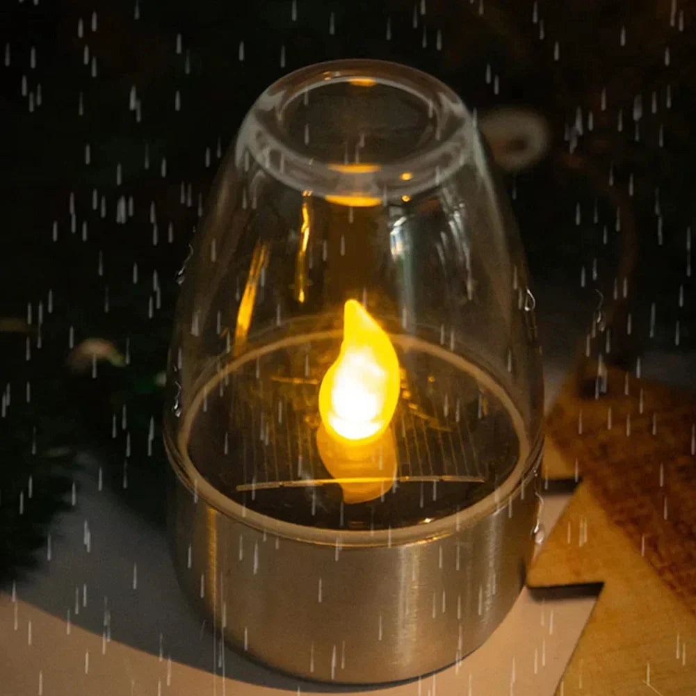 Avtoit | LumaGlow Solar Candles | Stainless Steel & Wireless | Warm White Light for Garden & Terrace