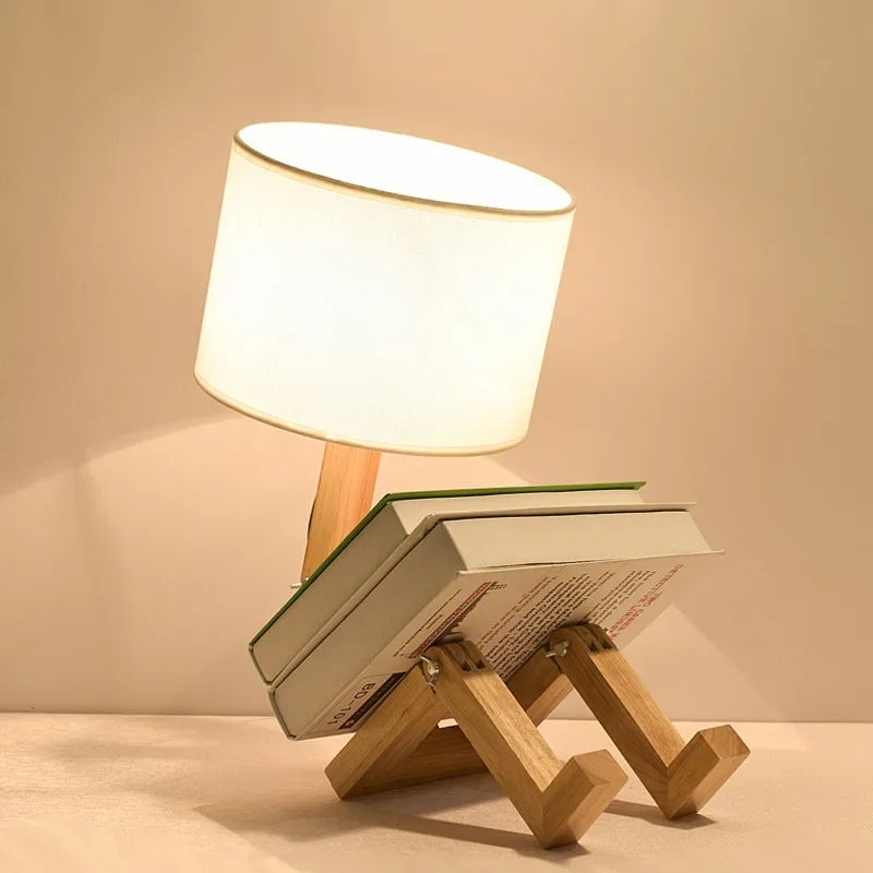 Avtoit | Wooden Table Lamp with Book Holder – Modern Design for Your Home