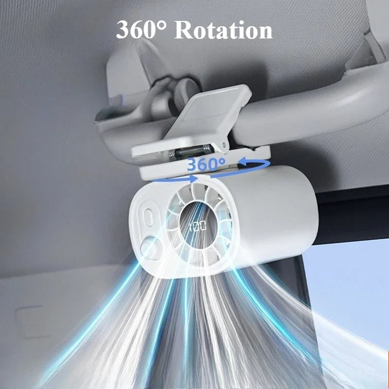 Avtoit | Hipacool Portable Car Clip Fan with 360° Rotation & 100 Speeds – ClipAir