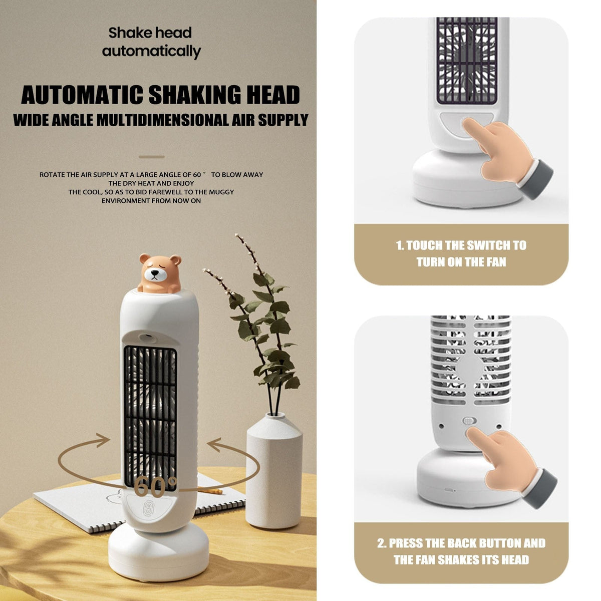 Avtoit | Mini Bear Air Cooler Humidifier Fan