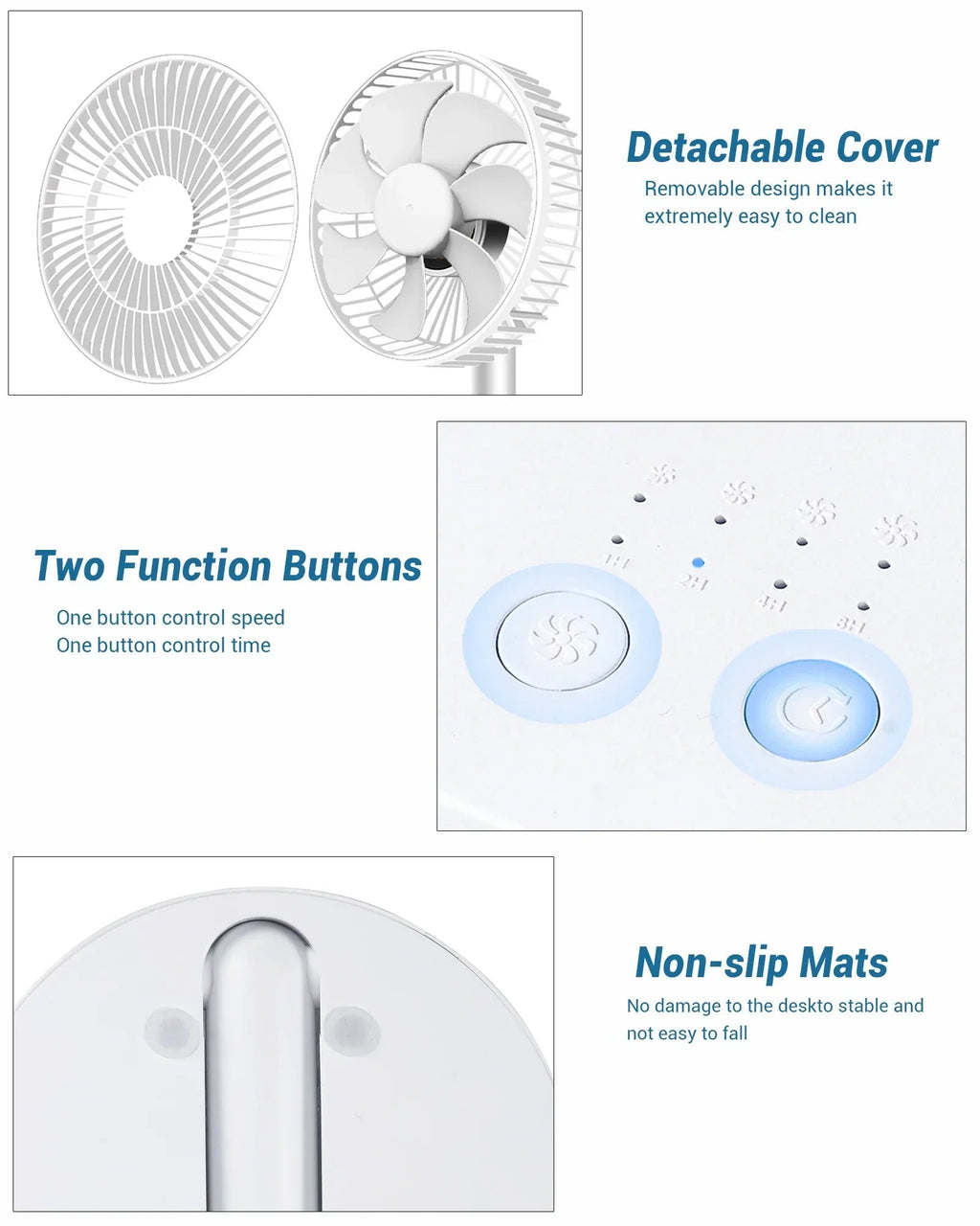 Avtoit | AirFlow Mini-Fan | Quiet & Compact | 4 Speed Levels