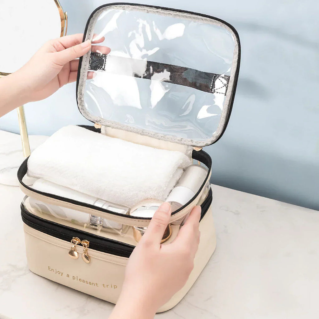 Avtoit | Cosmavera Cosmetic Bag | 2-in-1 Design | Transparent & Waterproof | For Travel & Everyday