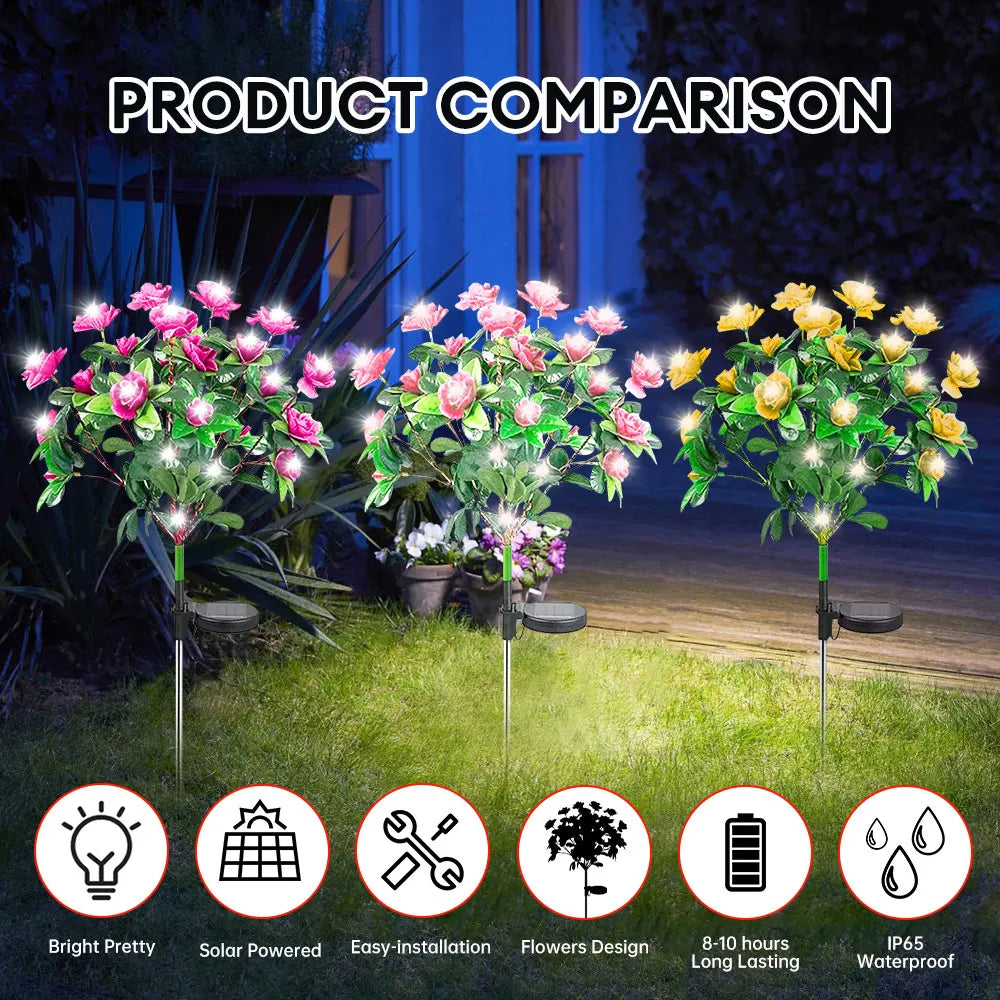 Avtoit | FloraGlow Solar Garden Lamp | Azalea Design | LED | Weatherproof & Wireless | 8h Light Time