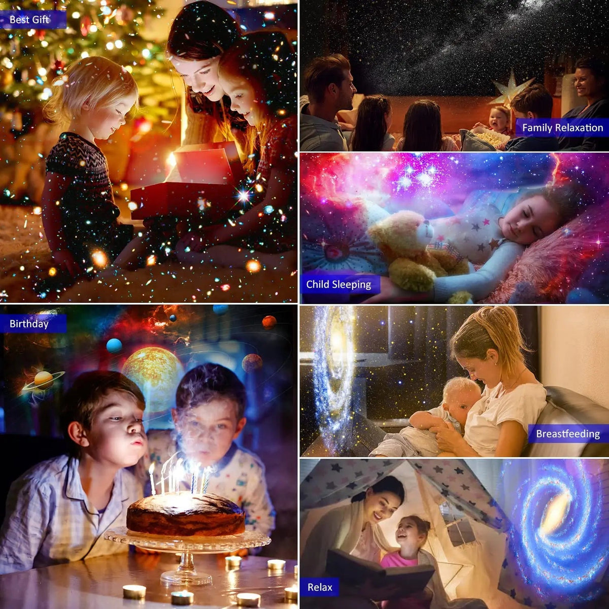 Avtoit | NEW 13 In 1 Planetarium Galaxy Starry Sky Projector Night Light HD Star Aurora Projection Lamp For Kids Bedroom Home Party Decor