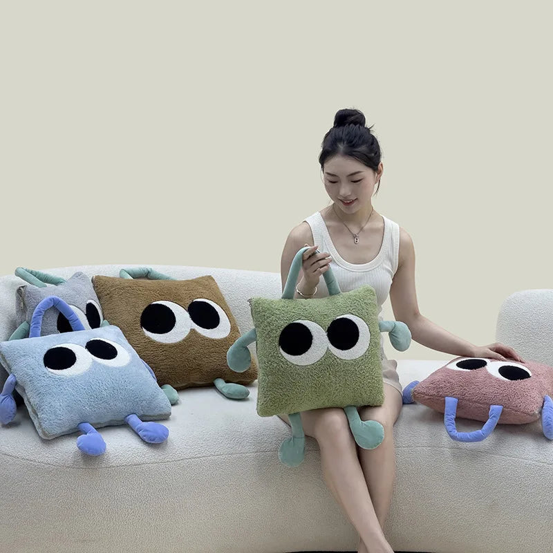 Avtoit | Cute Monster Portable Soft Throw Pillow Blanket
