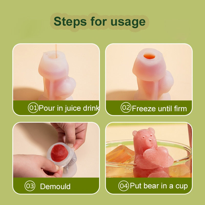 Avtoit | Heart Bear Hangable Ice Cube Mold