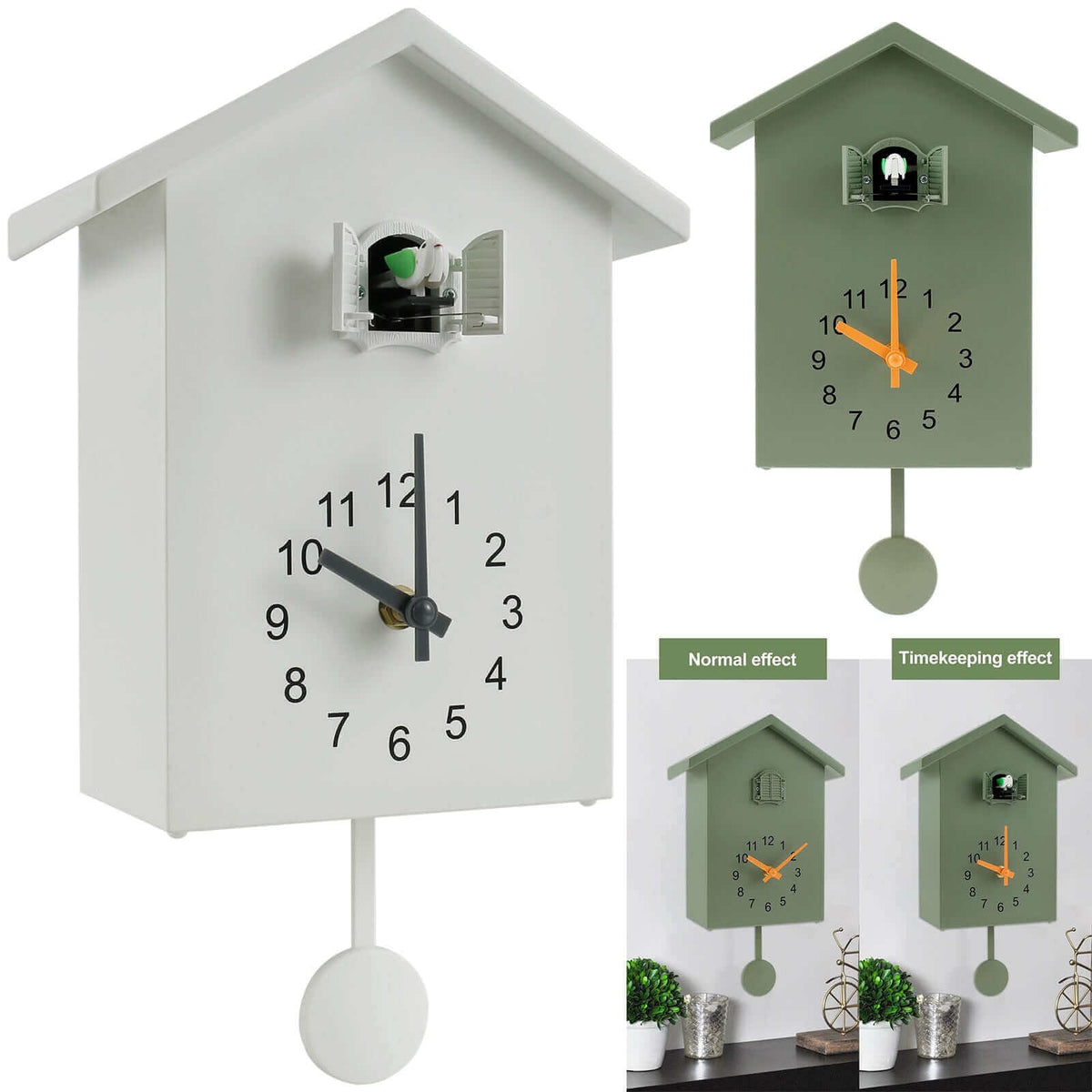 Avtoit | Contemporary Cuckoo Quartz Wall Clock