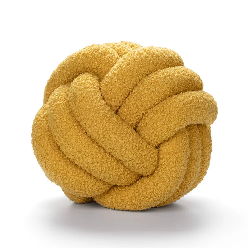 Avtoit | Throw Pillow - Cozy - Hand-knotted Ball - Sheepskin