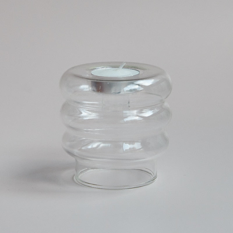 Avtoit | Dual Glass Spiral Candle Holder