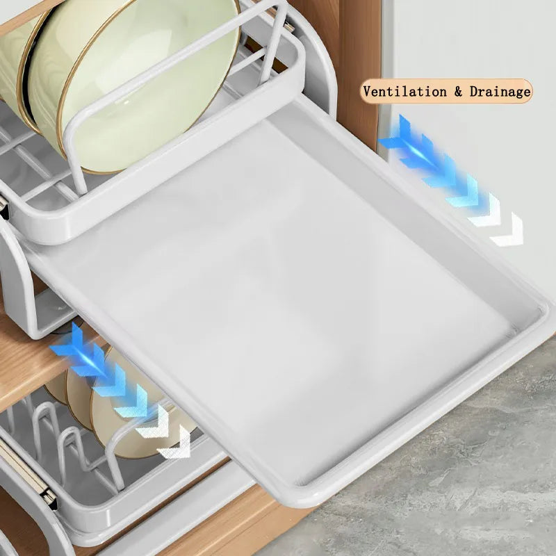Avtoit | Kitchen Cabinet Sliding Storage Dish Rack