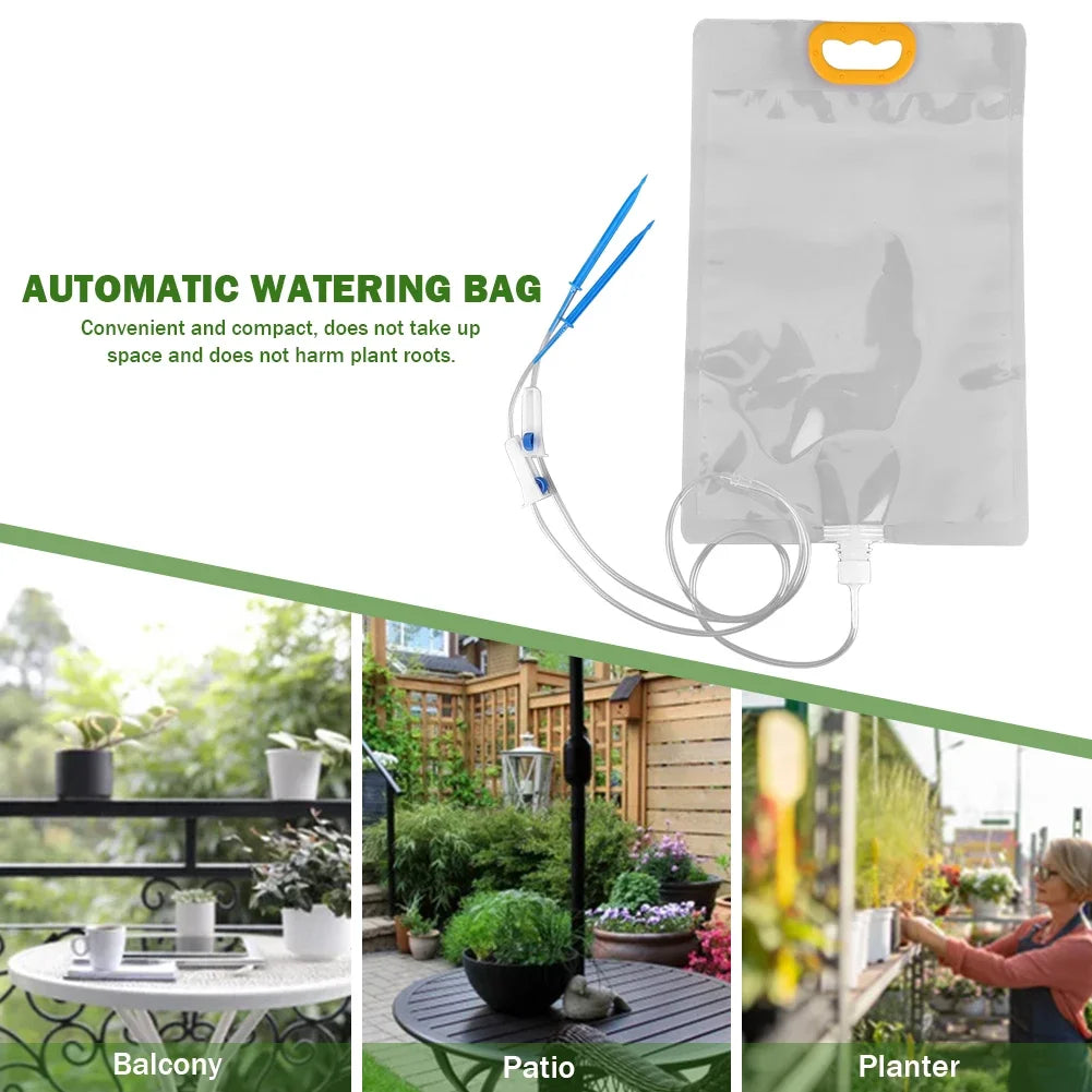Avtoit | HydroLeaf Drip Bag | 3.5L Water Tank | Dual Outlet & Flow Regulator | For Balcony & Houseplants
