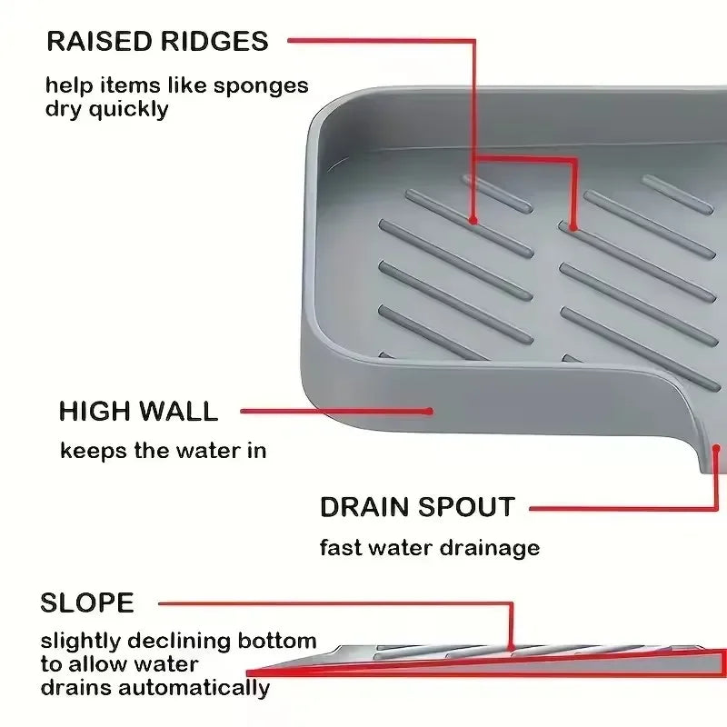 Avtoit | Silinova Drain Mat | Silicone Tray & Water Catcher | Heat Resistant & Hygienic