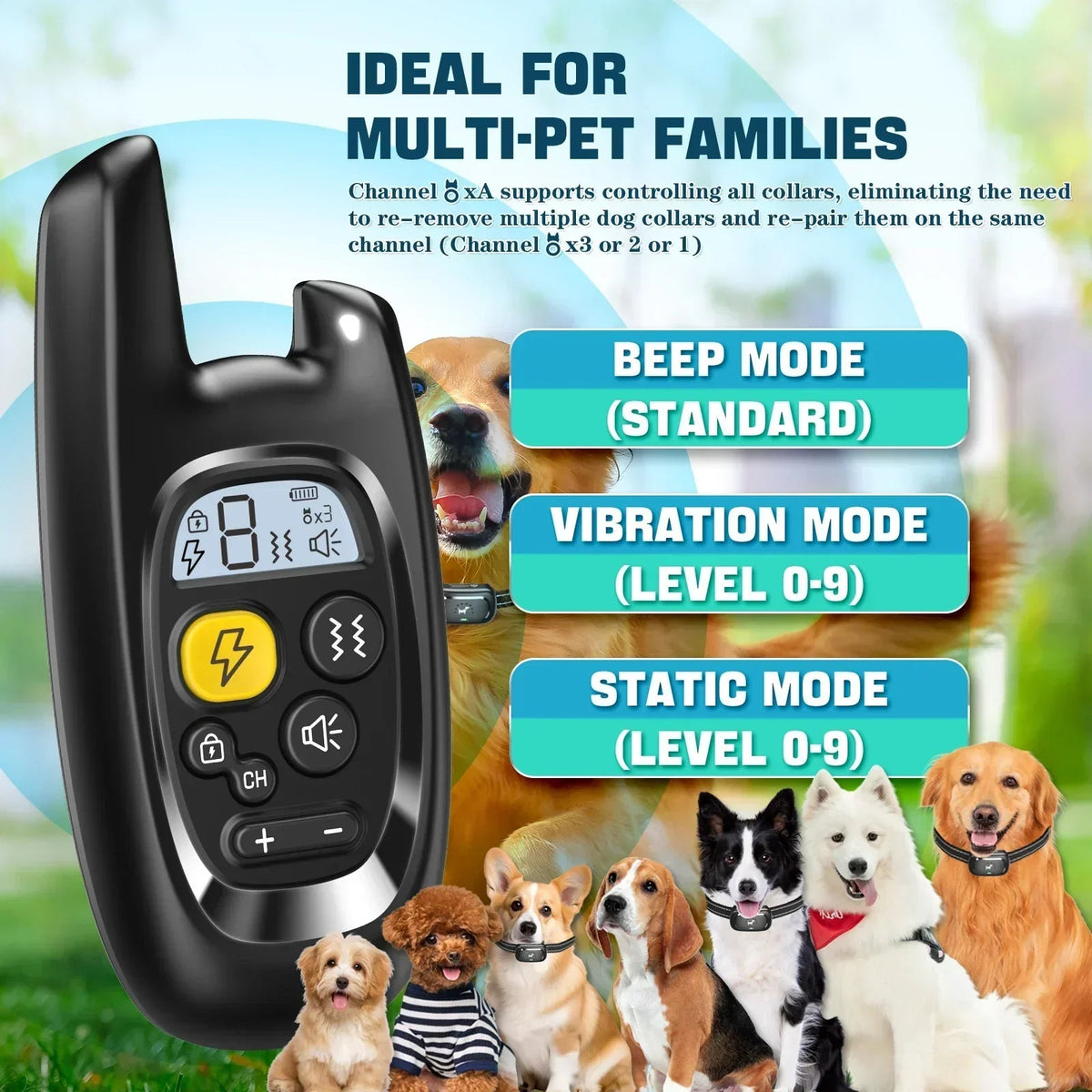 Avtoit | Dog Training Collar with Remote – Shock Lock, Sound & Vibration Modes, Waterproof, 1600ft Range