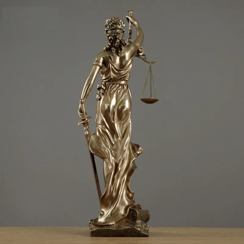 Avtoit | ERMAKOVA European antique bronze Greek goddess of justice statue Fair Angels resin sculpture ornaments desktop home decoration gift