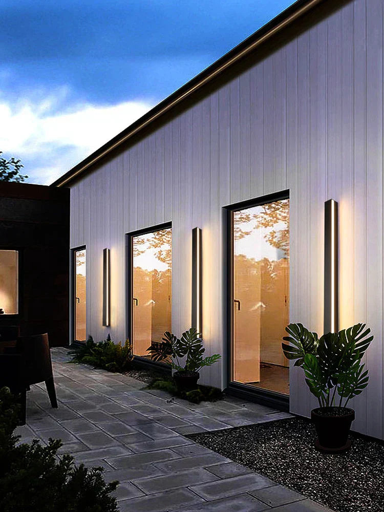 Avtoit | NeroEdge SleekLine Waterproof LED Wall Light – Modern Outdoor Lamp in Black