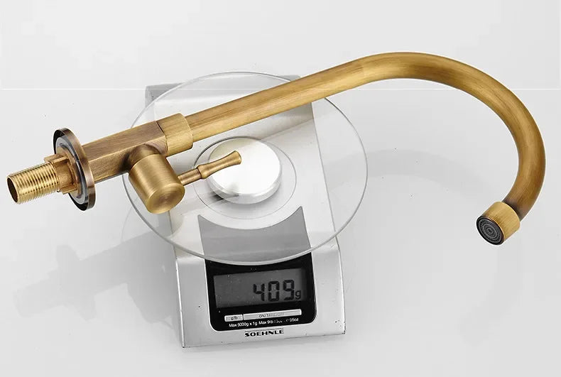Avtoit | Elegant Swan Neck Kitchen Faucets made of Antique Brass