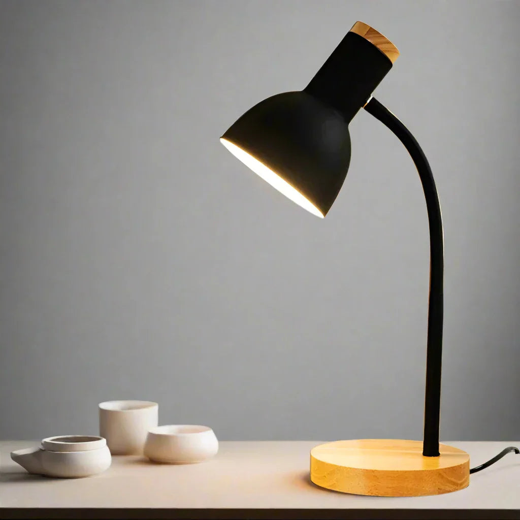 Avtoit | Autumn and Winter Lighting | Nordic Creative Wood Art Iron LED Desk Lamp - Moxie