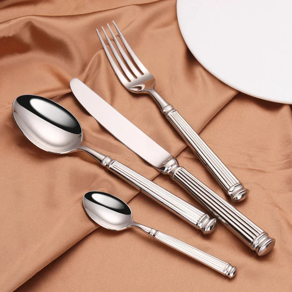 Avtoit | Premium Stainless Steel Cutlery Set – 304 Mirror Finish Silverware for Everyday & Formal Dining