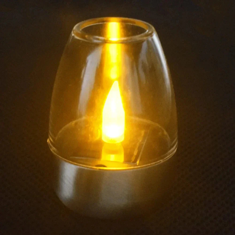 Avtoit | LumaGlow Solar Candles | Stainless Steel & Wireless | Warm White Light for Garden & Terrace